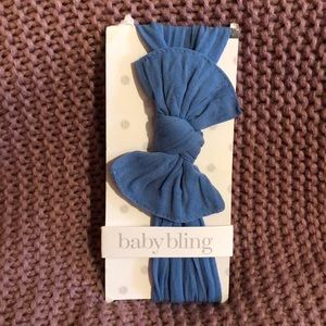 Baby Bling Denim Bow Headband